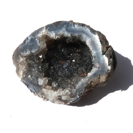 Peříčkový achát - geoda (90,1 g)