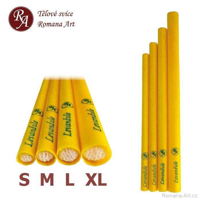 Tělová svíce Romana Art - LEVANDULE - vel. XL  (30+1 ks)