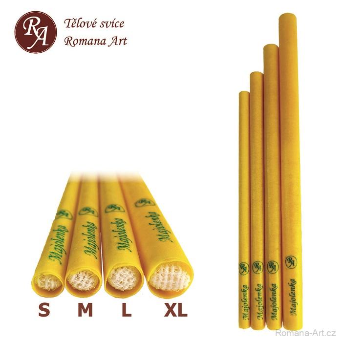 Bylinková tělová svíce Romana Art - MAJOLENKA -  XL (100+5 ks)