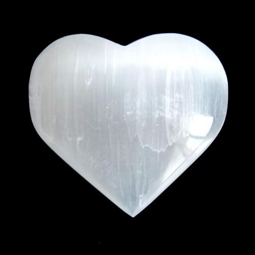 Selenit bílý - srdce (4,5 až 5 cm)