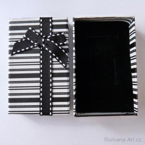 Dárková krabička - černo-bílá (7,5 x 4,5 cm) 