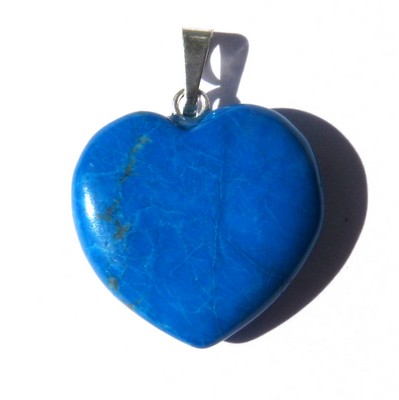 Modrý magnezit - přívěsek srdce