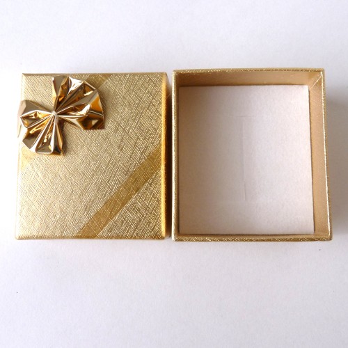 Dárková krabička - zlatá (4,5 x 5 cm) 