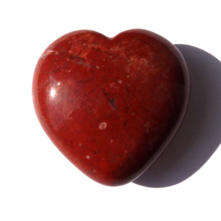 Červený jaspis - Srdce hmatka (velká)
