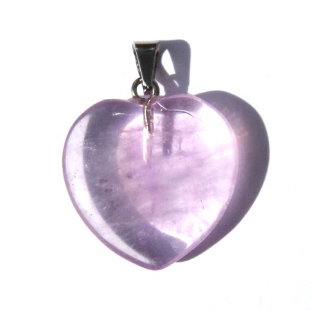 Fluorit fialový - Přívěsek srdce